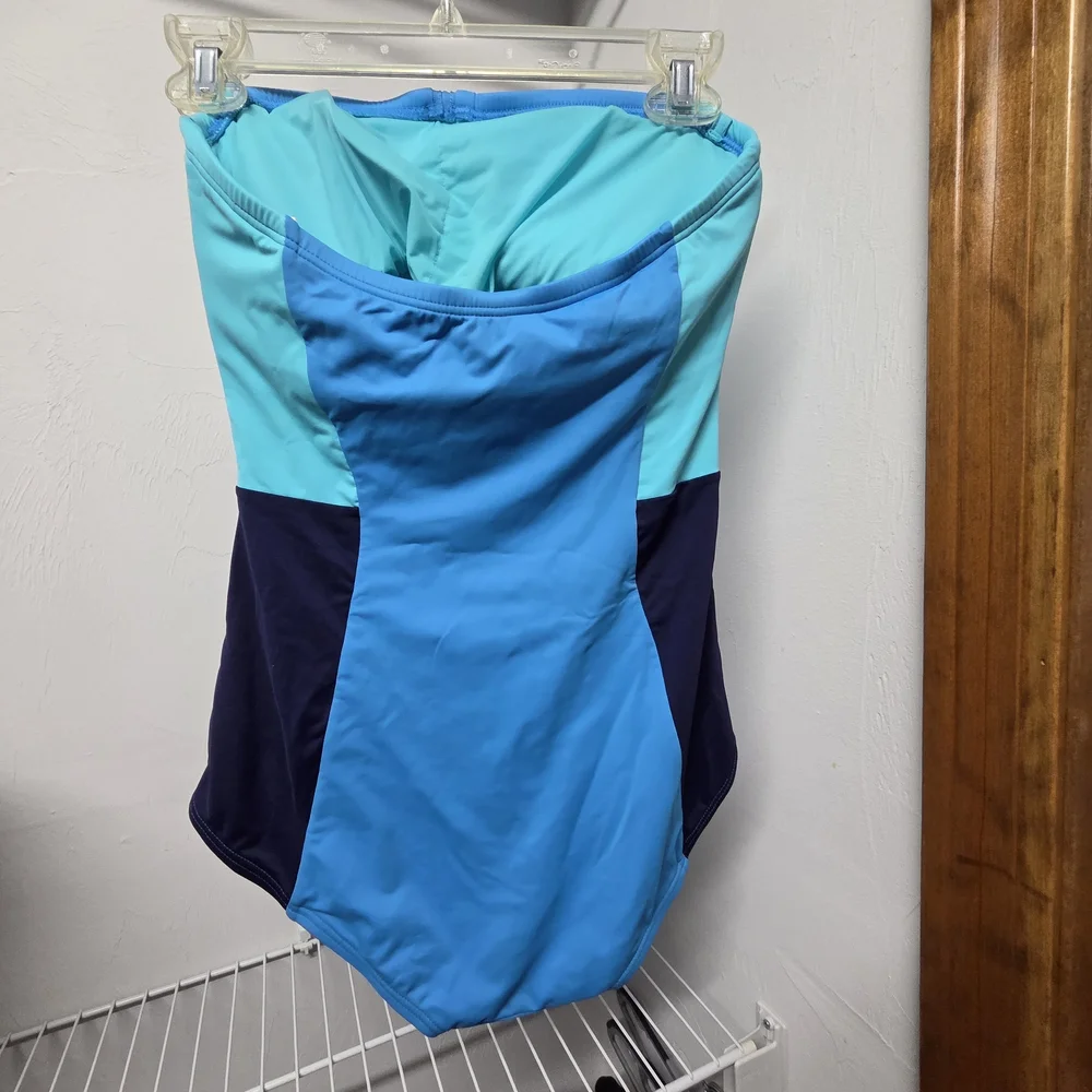 DKNY Aqua and Blue Swimwear - Picture 2 of 5